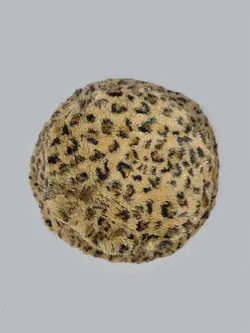 کلاه باکت پشمی اورجینال طرح پلنگی کد 8408