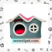 جای خواب سگ و گربه مدل ( کلبه پنجره ای ) ابعاد : 68cm در 52cm در 45cm