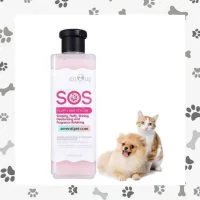 شامپوی SOS p حجم د هنده و درخشان کننده گربه ها و سگ ها حجم : 530ml