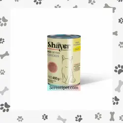 کنسرو گربه شایر طعم مرغ  ( shayer ) وزن 400 گرم