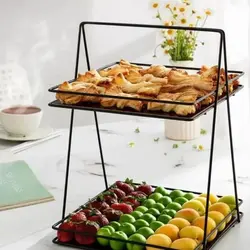استند دوطبقه مربع فلزی کف چوبی S102 - فروشگاه اینترنتی 70کالا با تخفیفهای هیجان انگیز