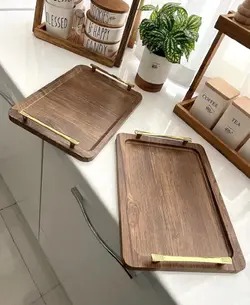 سینی پذیرایی دسته طلایی F2050 - فروشگاه اینترنتی 70کالا با تخفیفهای هیجان انگیز