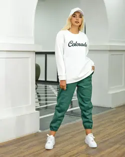 تولیدی ست بلوز شلوار اسپرت رنگ مچ - code : zc01163