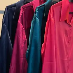 تولیدی عمده شومیز ساتن چهار رنگ یلدایی - code : zc01162