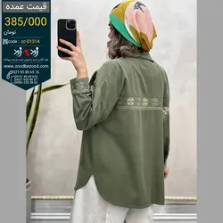 تولیدی و پخش عمده شومیز کتان گلدوزی - CODE : ZC01314