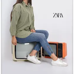 تولید و پخش عمده شومیز کتان زارا - code : zc01322 ZARA