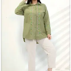 شومیز مانتو لینن design - تولیدی و پخش عمده - code : zc01412