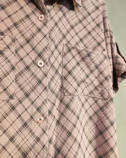 تولیدی شومیز چهارخانه zc0204 mosou