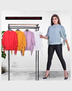 تولیدی شومیز مجلسی زنانه کرپ حریر ZC0087