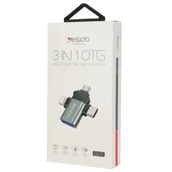 تبدیل چندکاره آیفون اندروید تایپ سی Yesido GS15 OTG USB3.0
