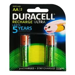 باتری شارژی قلمی 2 تایی 2400mAh دوراسل مدل Recharge Ultra اندازه AA