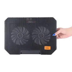 کول پد لپتاپ 2 فن D-net با ارتفاع قابل تنظیم مدل DT-S200