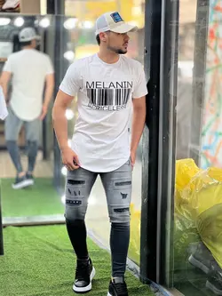 تیشرت پنبه سوپربارکد سفید