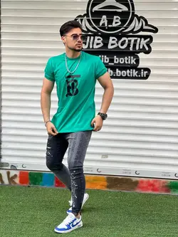 تیشرت پنبه سوپرB سبز