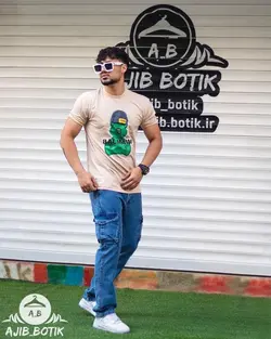 تیشرت پنبه سوپر استیکری BALMAIM رنگ کرم