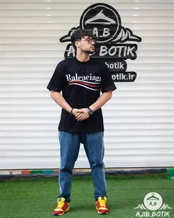 تیشرت لش اور سایز سه خط مشکی