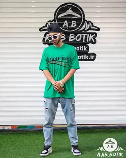 تیشرت لش اور سایز سه خط سبز