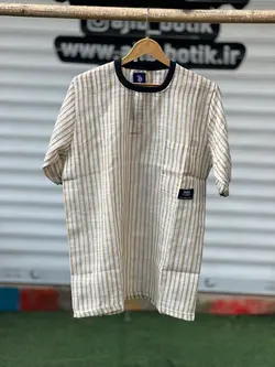 تیشرت لنبن راه راه زرد