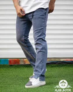 شلوار بگ استایل کتان گلدوزی دودی تیره