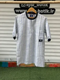 تیشرت لنبن راه راه آبی