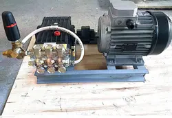کارواش صنعتی 140 بار مدل EL1411 اینترپمپ ایتالیا کوپله شده با موتور 4 اسب ایتالیایی روی شاسی ساده