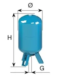 منبع آب 60 لیتری عمودی CIMM ایتالیا