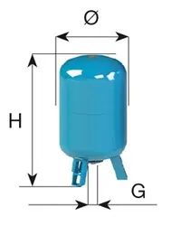 منبع آب 80 لیتری عمودی CIMM ایتالیا