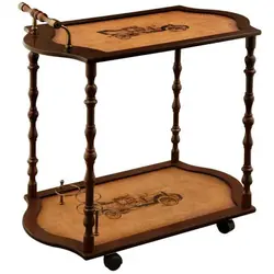 ترولی چوبی سرو و پذیرایی کد Z-9913-DEMI