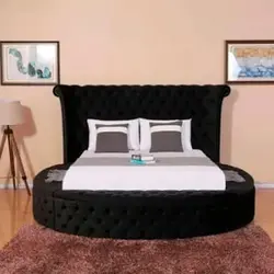 تخت خواب لمسه دوزی گرد - گرم و نرم