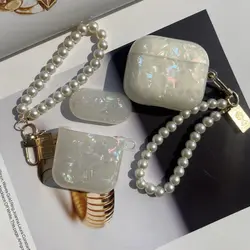 کاور ایرپاد صدفی با آویز مناسب برای اپل Airpods 1 / 2 / 3 / Pro / Pro 2