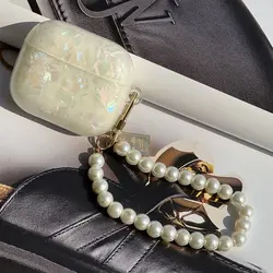 کاور ایرپاد صدفی با آویز مناسب برای اپل Airpods 1 / 2 / 3 / Pro / Pro 2