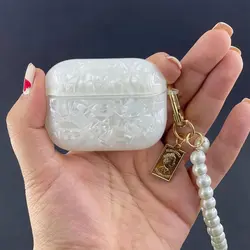 کاور ایرپاد صدفی با آویز مناسب برای اپل Airpods 1 / 2 / 3 / Pro / Pro 2