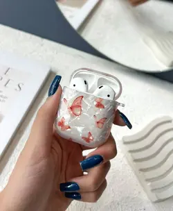 ایرپاد پروانه نارنجی مناسب برای ایرپاد اپل airpod1/2/pro/pro2