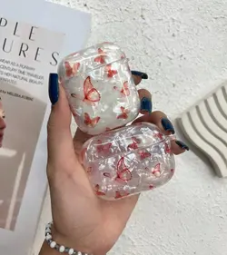 ایرپاد پروانه نارنجی مناسب برای ایرپاد اپل airpod1/2/pro/pro2