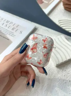 ایرپاد پروانه نارنجی مناسب برای ایرپاد اپل airpod1/2/pro/pro2