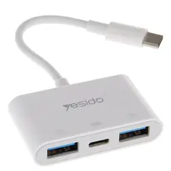 آداپتور تایپ سی یسیدو Yesido GS17 OTG Usb C To Usb 2.0&PD