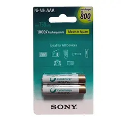 باتری نیم قلمی قابل شارژ سونی Sony Ni-MH AAA 800mah Battery