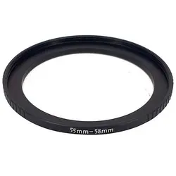 رینگ تبدیل فیلتر 55 میلی متری به 58 میلی متری