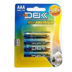 باتری نیم قلمی دی بی کی مدل DBK LR03 Ultra Premium بسته 4 عددی