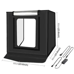 خیمه عکاسی نور دار 60×60 پلوز دیمر دار | Puluz Photography Tent LED 60x60cm