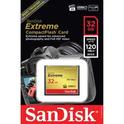 کارت حافظه سندیسک مدل SanDisk 32GB Extreme CompactFlash UDMA 7 120MB/s