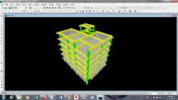 دانلود فایل ایتبس ساختمان بتنی 6 طبقه