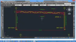 نقشه های اجرایی سایه بان خرپایی دهانه حدود 10 متر