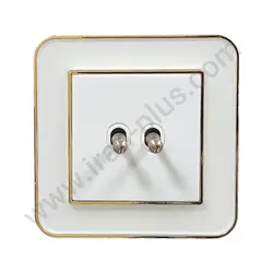 کلید کلاسیک دوپل مدل ارس سفید طلایی میانی سفید