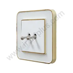 کلید کلاسیک دوپل مدل ارس سفید طلایی میانی سفید