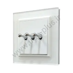 کلید کلاسیک سه پل مدل برلیان پلکسی سفید