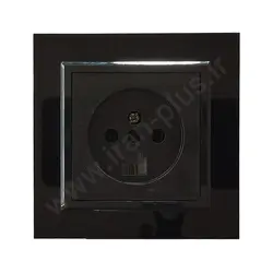 پریز تلفن دوکاره مدل برلیان پلکسی مشکی