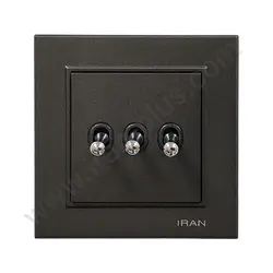 کلید کلاسیک سه پل مدل برلیان رنگی زغال سنگی