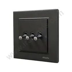 کلید کلاسیک سه پل مدل برلیان رنگی زغال سنگی