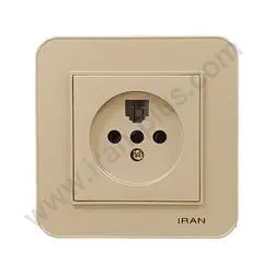 پریز تلفن دوکاره مدل ارس بژ